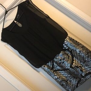 Sequin and chiffon dress